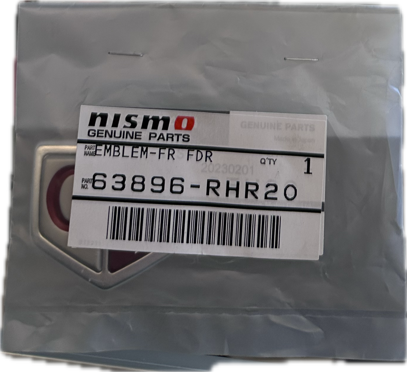 NISMO Heritage Side Badge: Genuine Nissan Part - Nissan Skyline BNR32 GTR - 63896-RHR20
