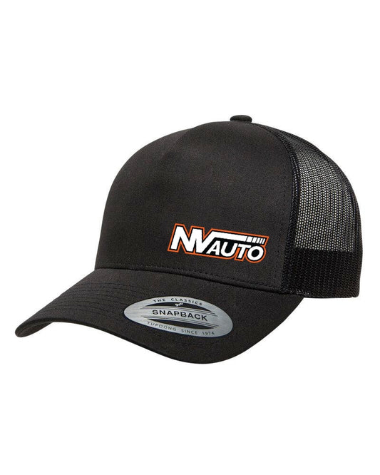 NV Auto Retro Trucker Hat Snapback - Black w/ Mesh
