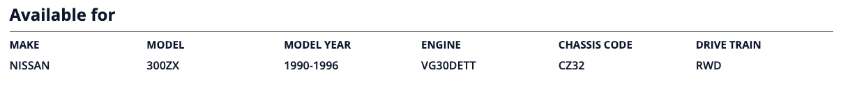 HKS SPF CZ32/GCZ32 VG30DETT HKS70019-AN101
