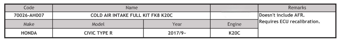 HKS DryCarbon Full Cold Air Intake Kit FK8 K20C - Requires ECU Recalibration - HKS70026-AH007
