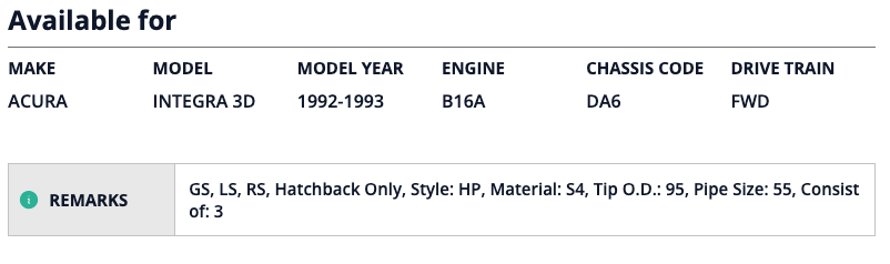 HKS USA 92/93 Integra H/M - HKS3203-EX008