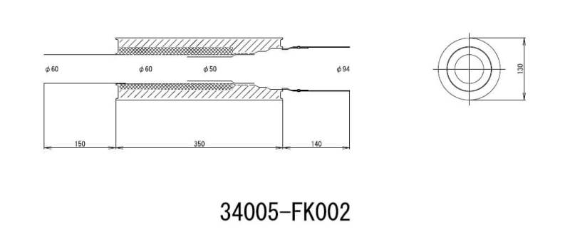 HKS Universal Stainless Hi Power 130mm Titanium Muffler - HKS34005-FK002