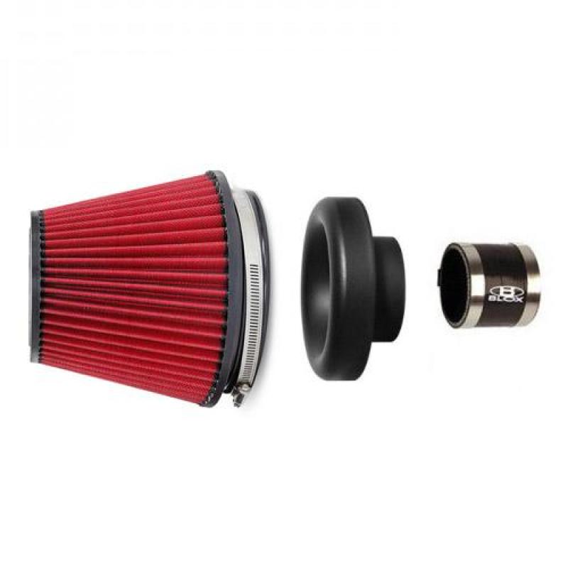 BLOX Racing Performance Filter Kit w/ 2.5inch Velocity Stack Air Filter and 2.5inch Silicone Hose