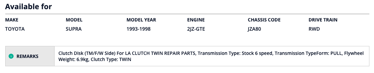 HKS Replacement Clutch Disk (TM or F/W Side) For TWIN LA CLUTCH | 1993-1998 Toyota Supra JZA80 HKS26999-AT009