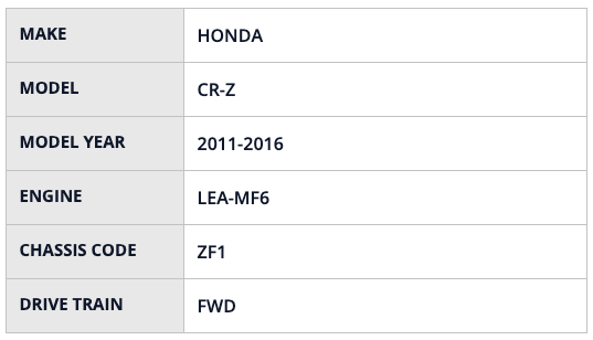 HKS RS ZF1 CR-Z LEA-MF6 - HKS70020-AH103