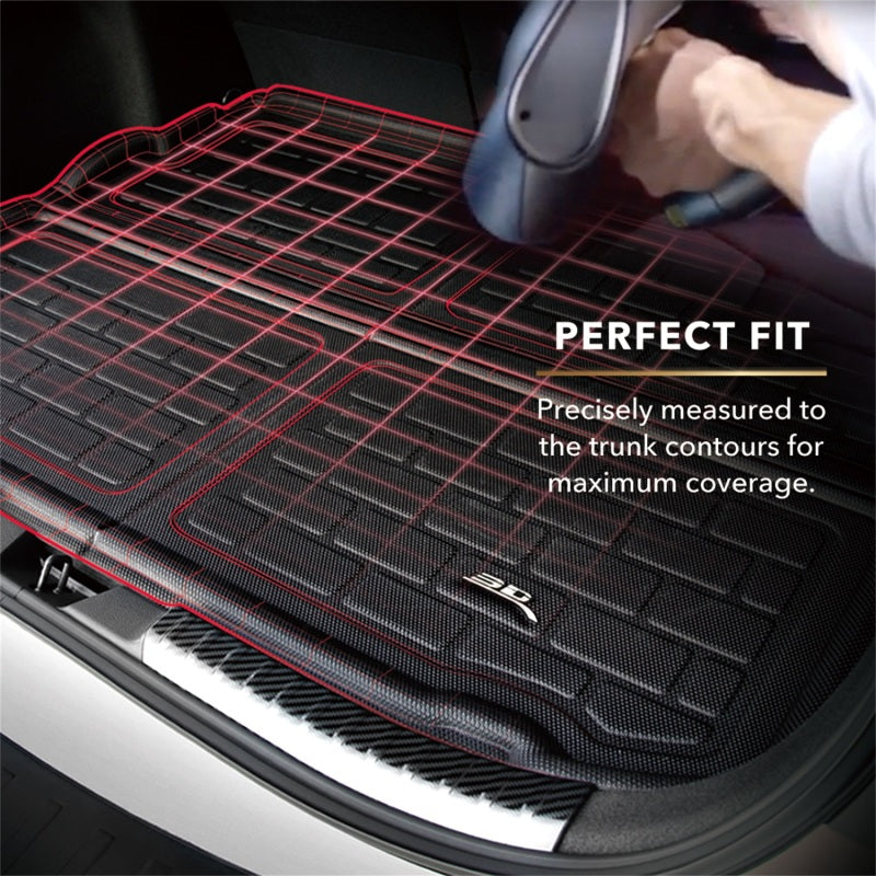 3D Maxpider 17-24 Chrysler Pacifica Behind 3Rd Row Kagu Black Cargo Liner