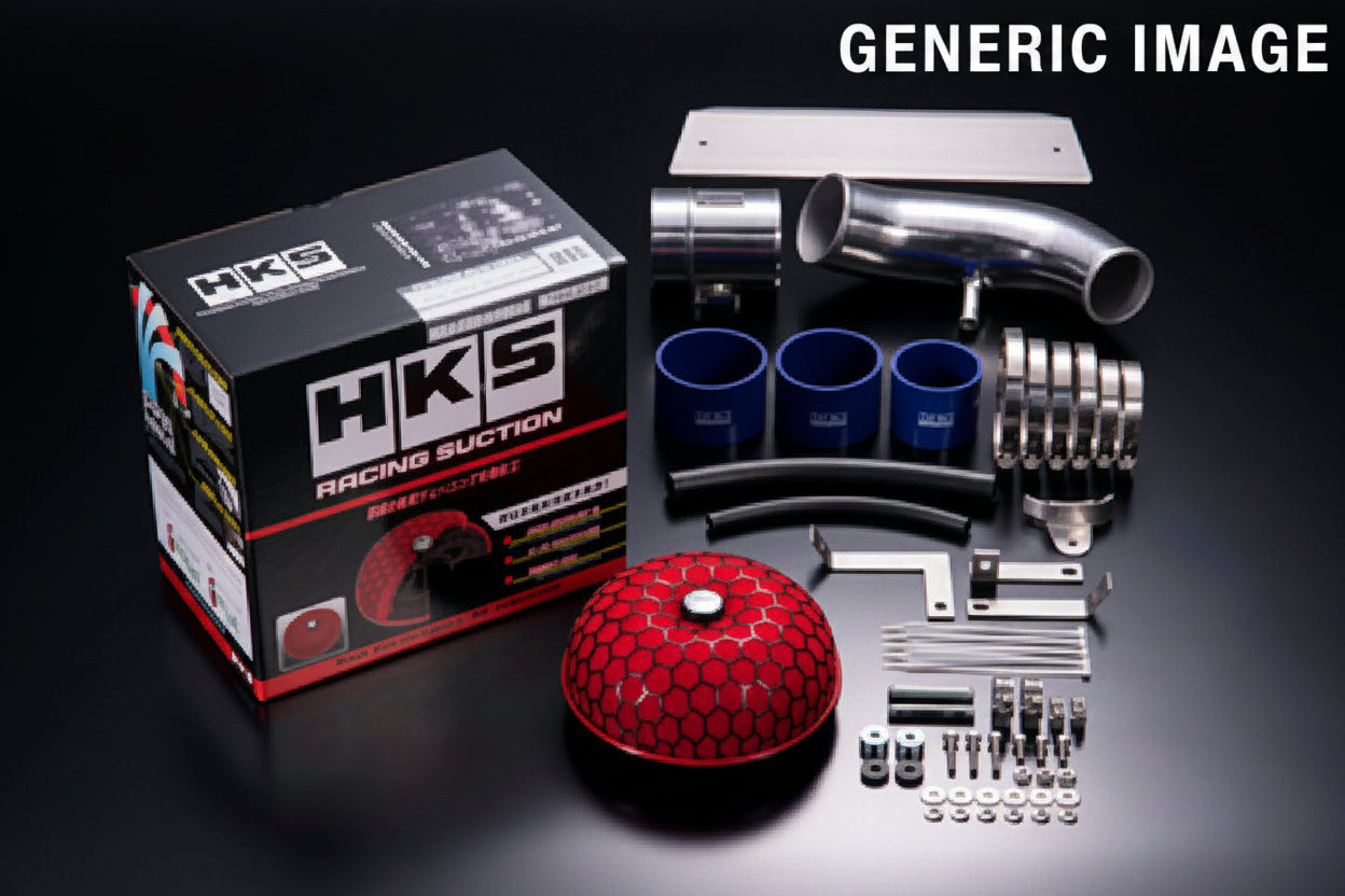 HKS racing suction kit with components on a black background